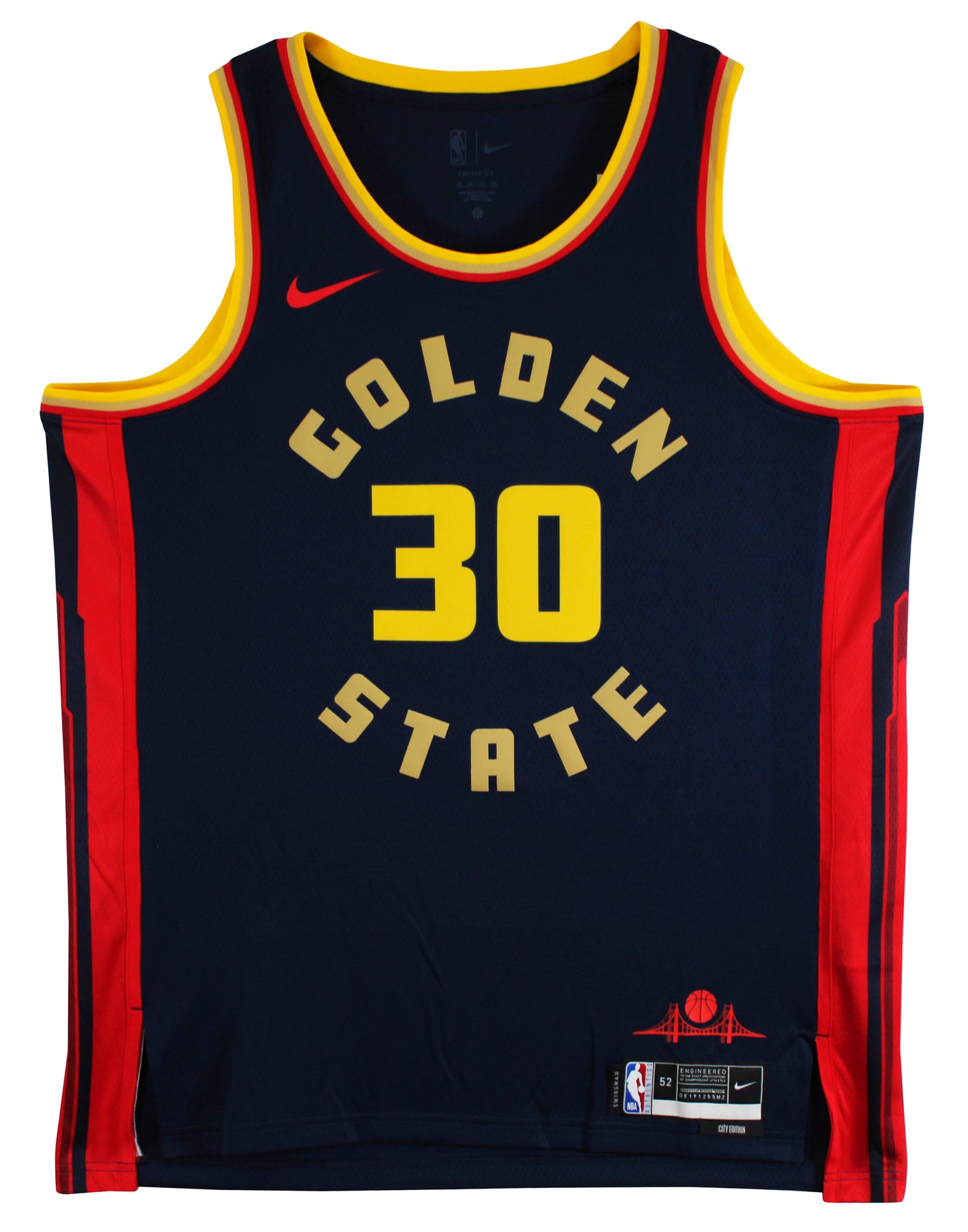 Warriors Stephen Curry Signed Navy Blue Nike 2024 City Swingman Jersey BAS