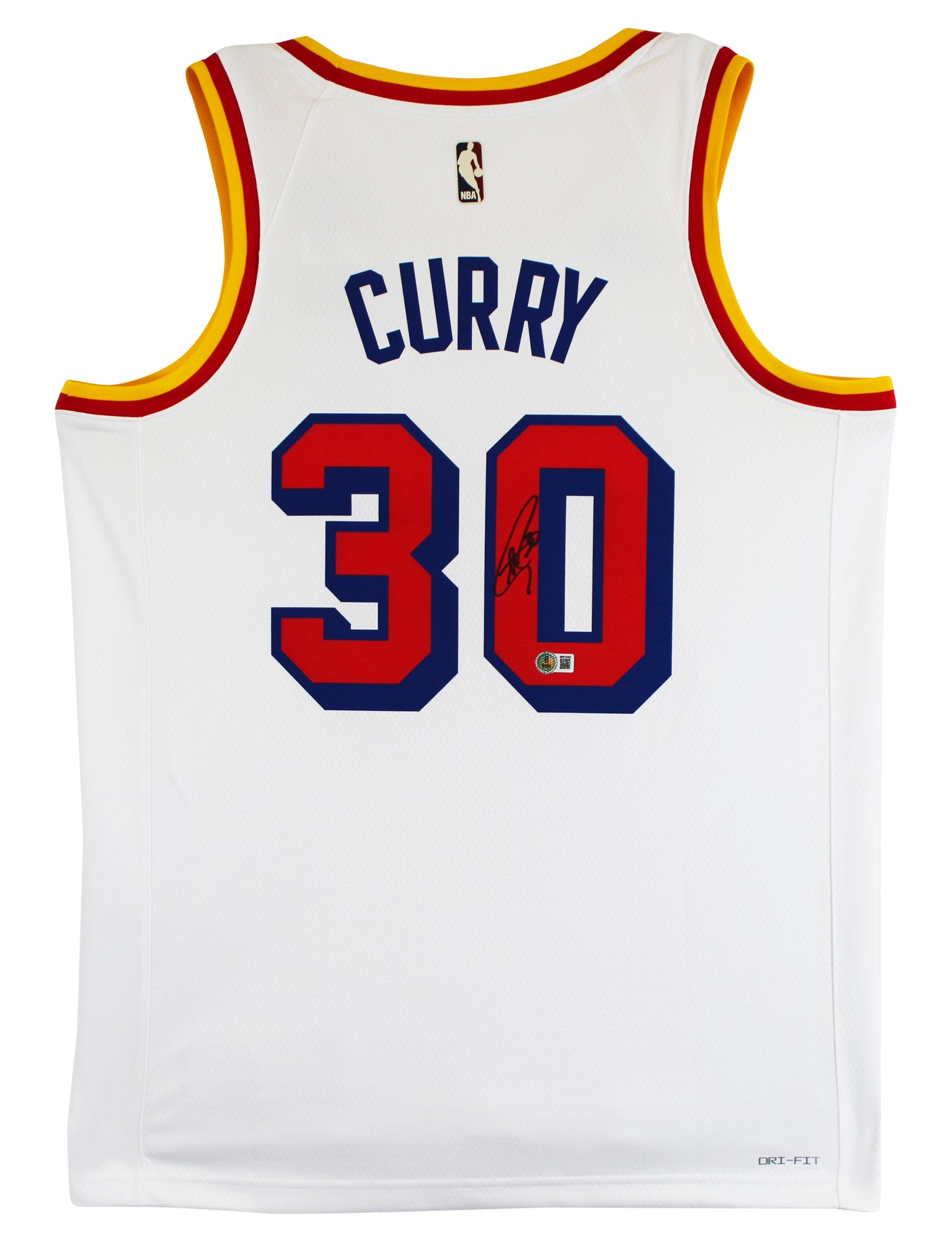 Warriors Stephen Curry Signed White Nike 2024 Classic Ed. Swingman Jersey BAS