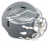 Eagles A.J. Brown Authentic Signed Slate Full Size Speed Rep Helmet BAS Witness