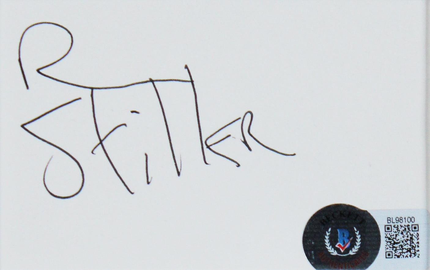 Ben Stiller Night at the Museum Signed Index Card Framed Display BAS #BL98100