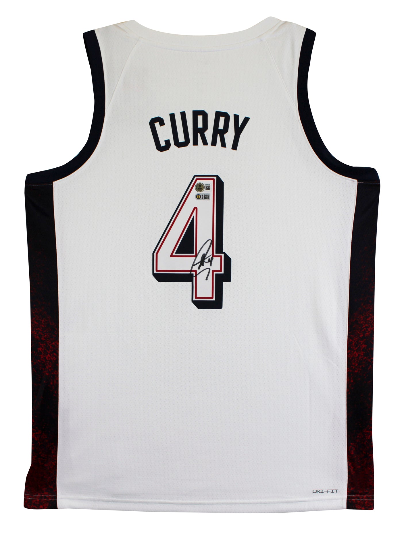 Warriors Stephen Curry Authentic Signed Team USA White Nike Swingman Jersey BAS
