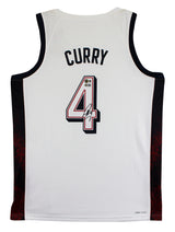 Warriors Stephen Curry Authentic Signed Team USA White Nike Swingman Jersey BAS
