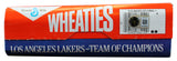 Showtime Lakers (5) Johnson, Worthy, Thompson +2 Signed 1987-88 Wheaties Box BAS
