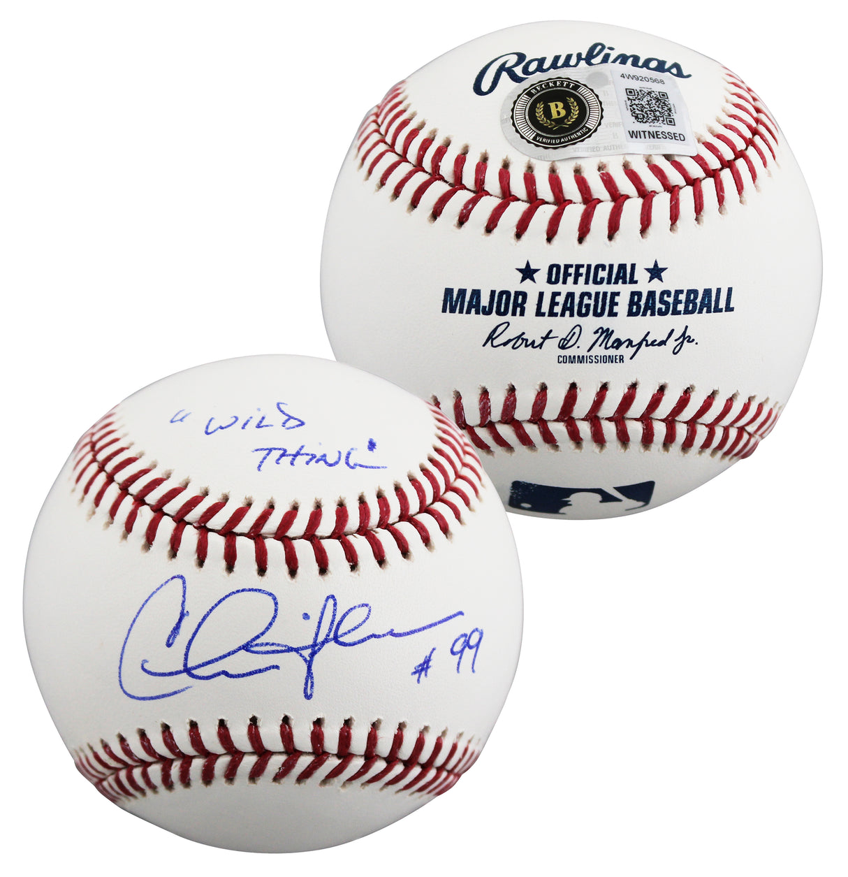 Charlie Sheen Major League "Wild Thing" Signed Baseball W/ Case BAS Witnessed