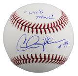 Charlie Sheen Major League "Wild Thing" Signed Baseball W/ Case BAS Witnessed