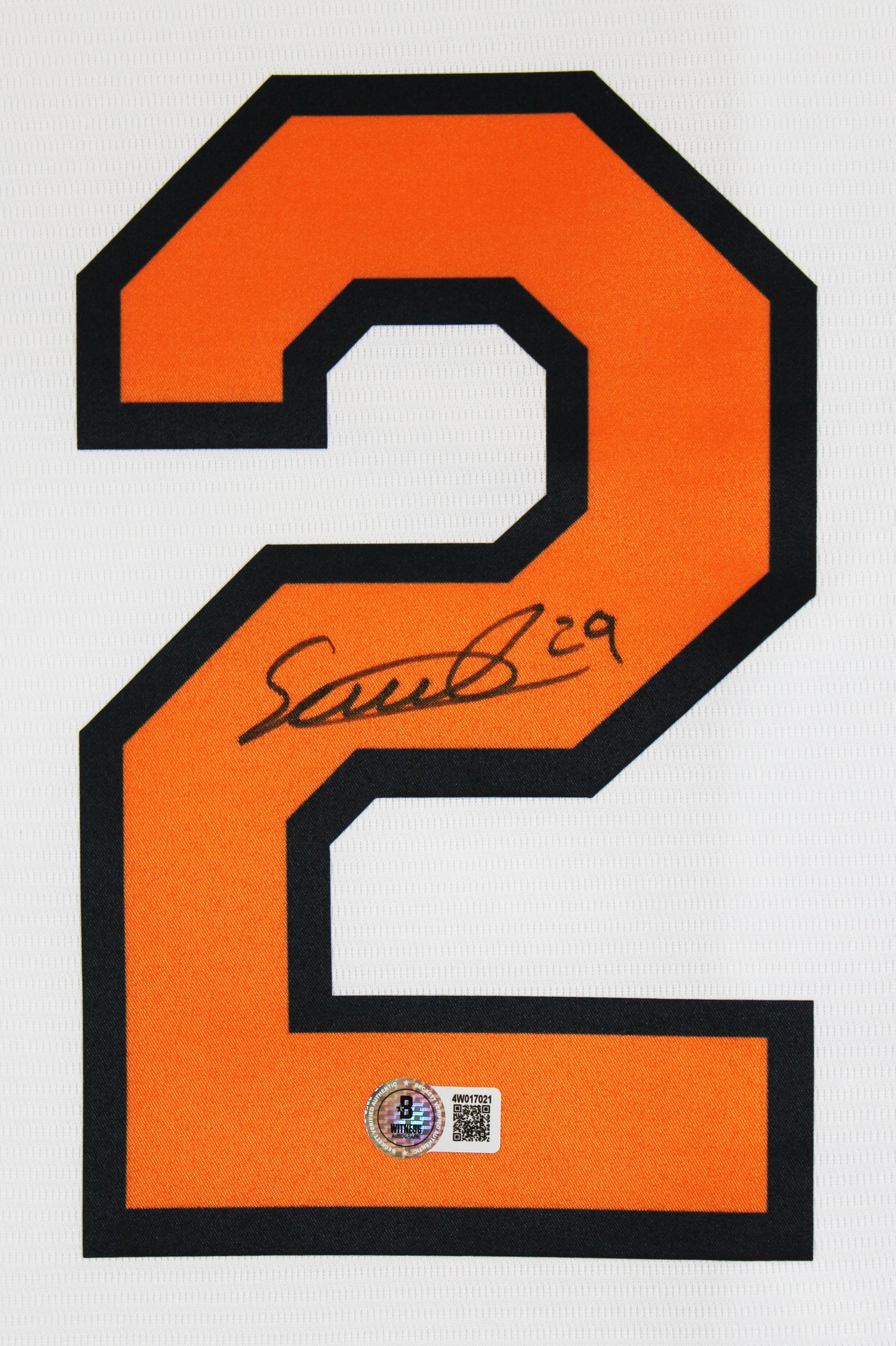 Samuel Basallo Authentic Signed White Pro Style Jersey Autographed BAS Witnessed