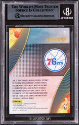 76ers Julius Erving Signed 2018 Donruss All Clear For Takeoff #13 Card BAS Slab