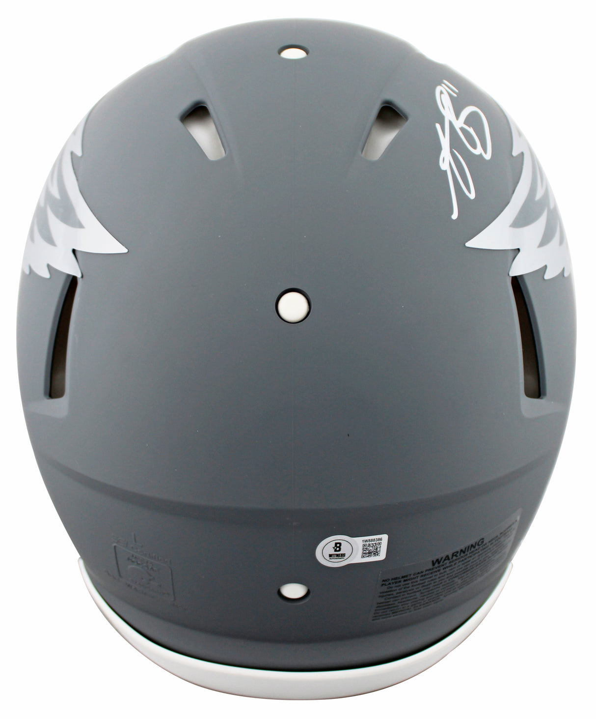 Eagles A.J. Brown Signed Slate Full Size Speed Proline Helmet W/ Case BAS Wit