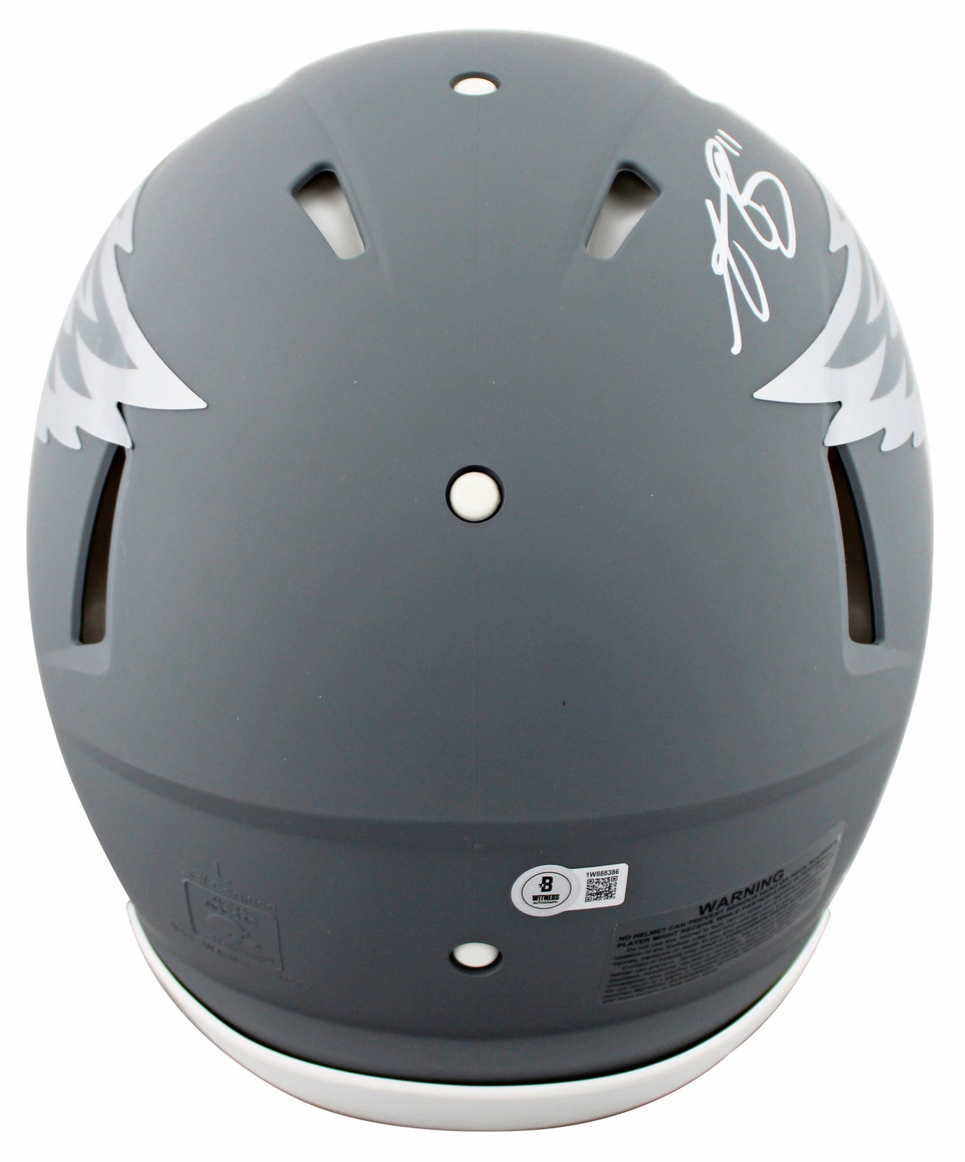 Eagles A.J. Brown Signed Slate Full Size Speed Proline Helmet W/ Case BAS Wit