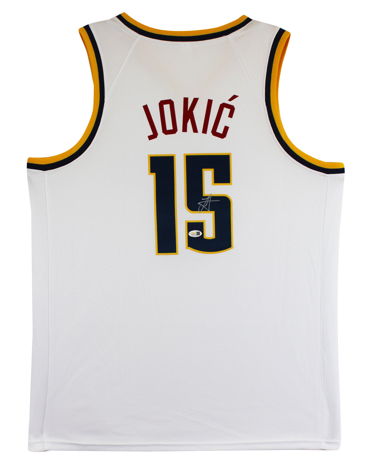 Nikola Jokic Authentic Signed White Pro Style Jersey Autographed JSA 3