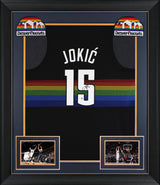 Nikola Jokic Authentic Signed Black Throwback Pro Style Framed Jersey JSA