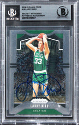 Celtics Larry Bird Authentic Signed 2019 Panini Prizm #16 Card BAS Slabbed