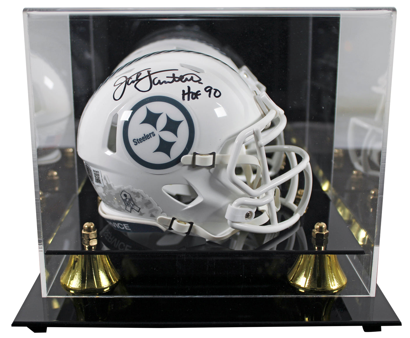 Steelers Jack Lambert Signed STS III Speed Mini Helmet W/ Case BAS Witnessed