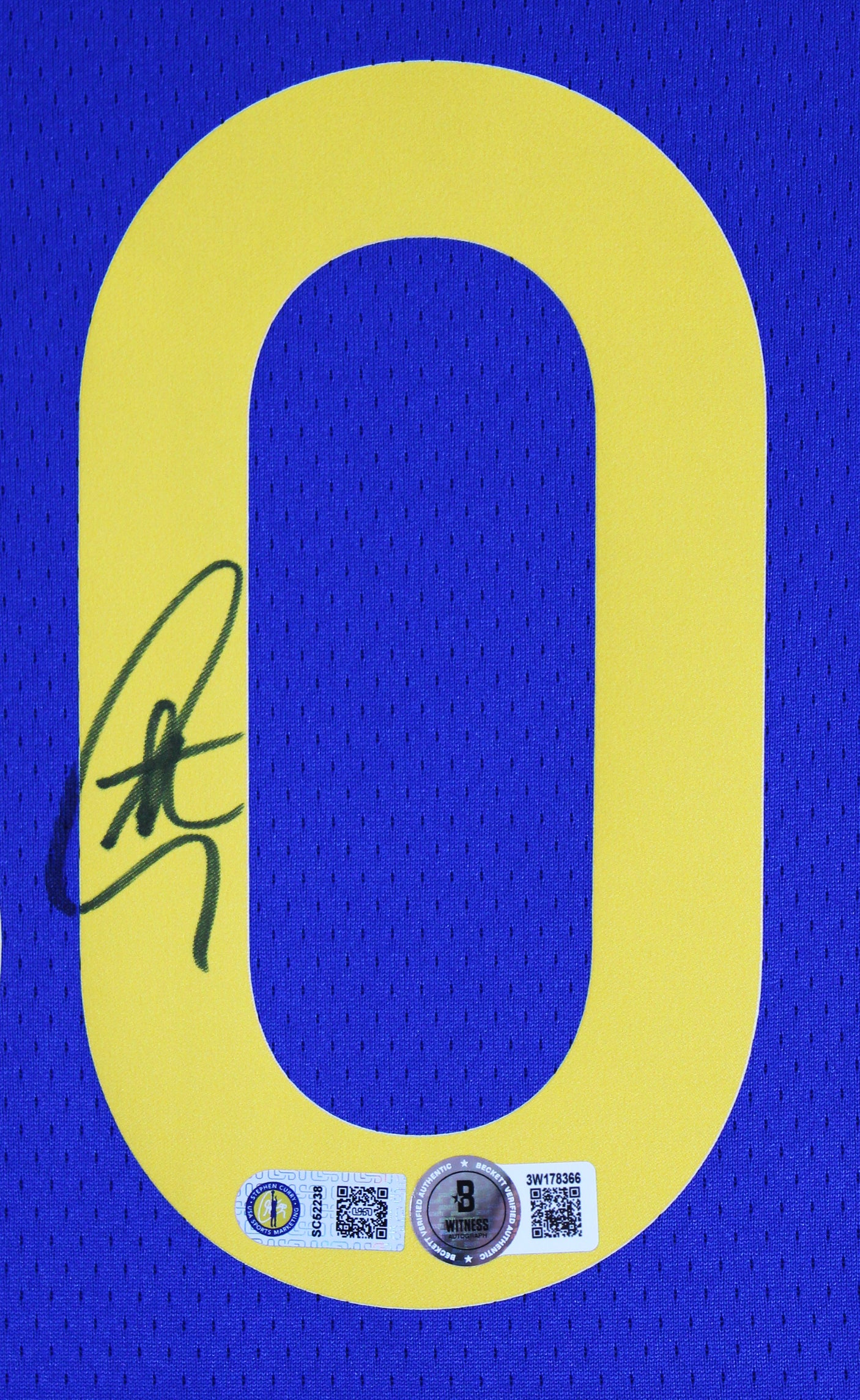 Warriors Stephen Curry Signed Blue Nike Icon Edition Swingman Jersey BAS