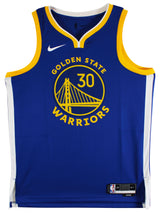 Warriors Stephen Curry Signed Blue Nike Icon Edition Swingman Jersey BAS