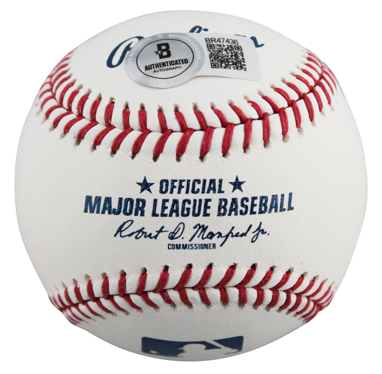 Rangers Nolan Ryan "HOF 99" Authentic Signed Robert Manfred Oml Baseball BAS