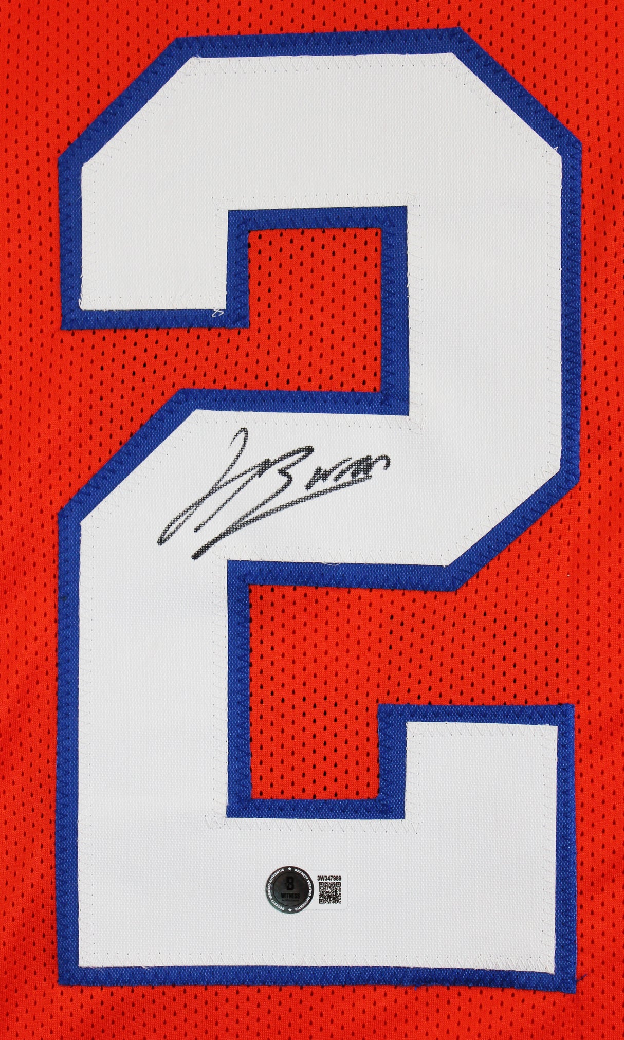 Jahdae Barron Authentic Signed Orange Pro Style Jersey Autographed BAS Witnessed