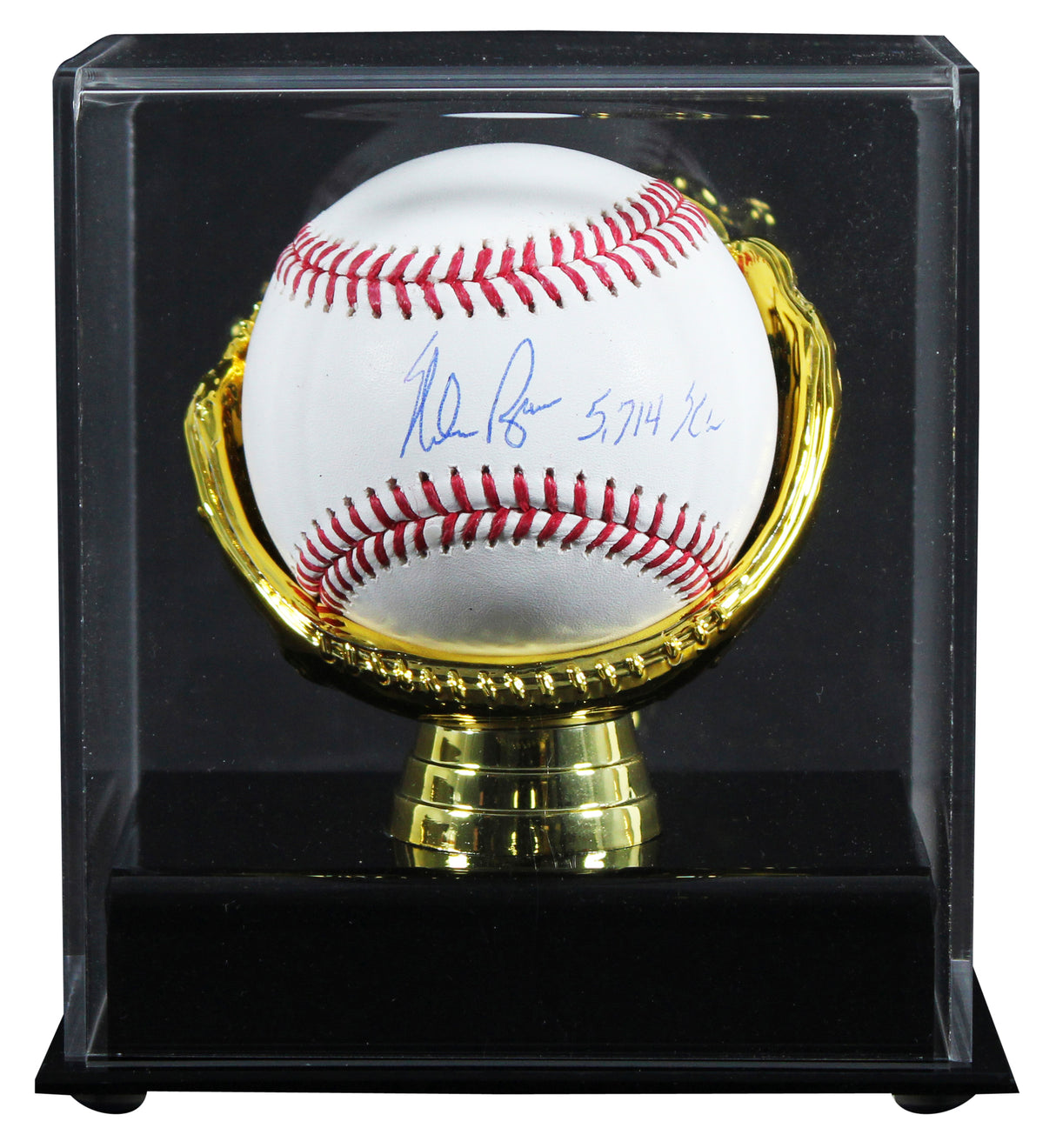 Rangers Nolan Ryan "5714 K's" Authentic Signed Manfred Oml Baseball W/ Case BAS