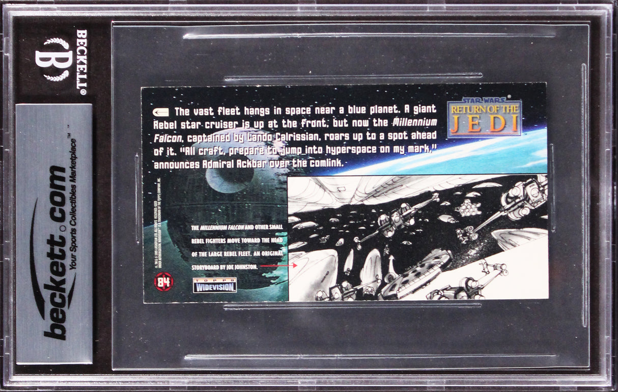 Star Wars (3) Huston, Bailey +1 Signed 1996 ROTJ WV #84 Card Auto 10! BAS Slab