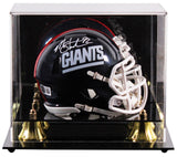 Giants Michael Strahan Signed 1981-99 TB Speed Mini Helmet W/ Case BAS Witnessed