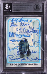 Star Wars (10) Archer, Punter, Lowe +7 Signed 1980 SW ESB #229 Card BAS Slabbed