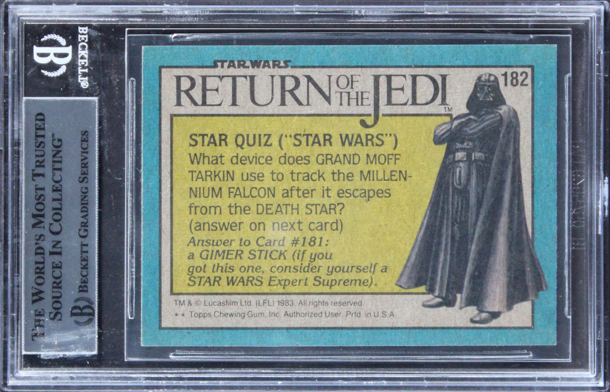 Star Wars (6) Rodis-Jamero, Keeler +4 Signed 1983 SW ROTJ #182 Card BAS Slabbed
