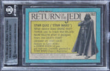 Star Wars (6) Rodis-Jamero, Keeler +4 Signed 1983 SW ROTJ #182 Card BAS Slabbed