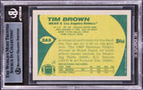 Raiders Tim Brown Authentic Signed 1999 Topps #265 Card BAS Slabbed