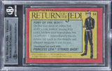 Star Wars (6) Henson +5 Signed 1983 SW Return Of The Jedi #44 Card BAS Slabbed