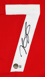 Kevin Durant Authentic Signed Red Pro Style Jersey Autographed BAS Witnessed