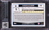 Cowboys Demarcus Ware Signed 2006 Topps Gold #18 Card Auto Gem Mint 10! BAS Slab