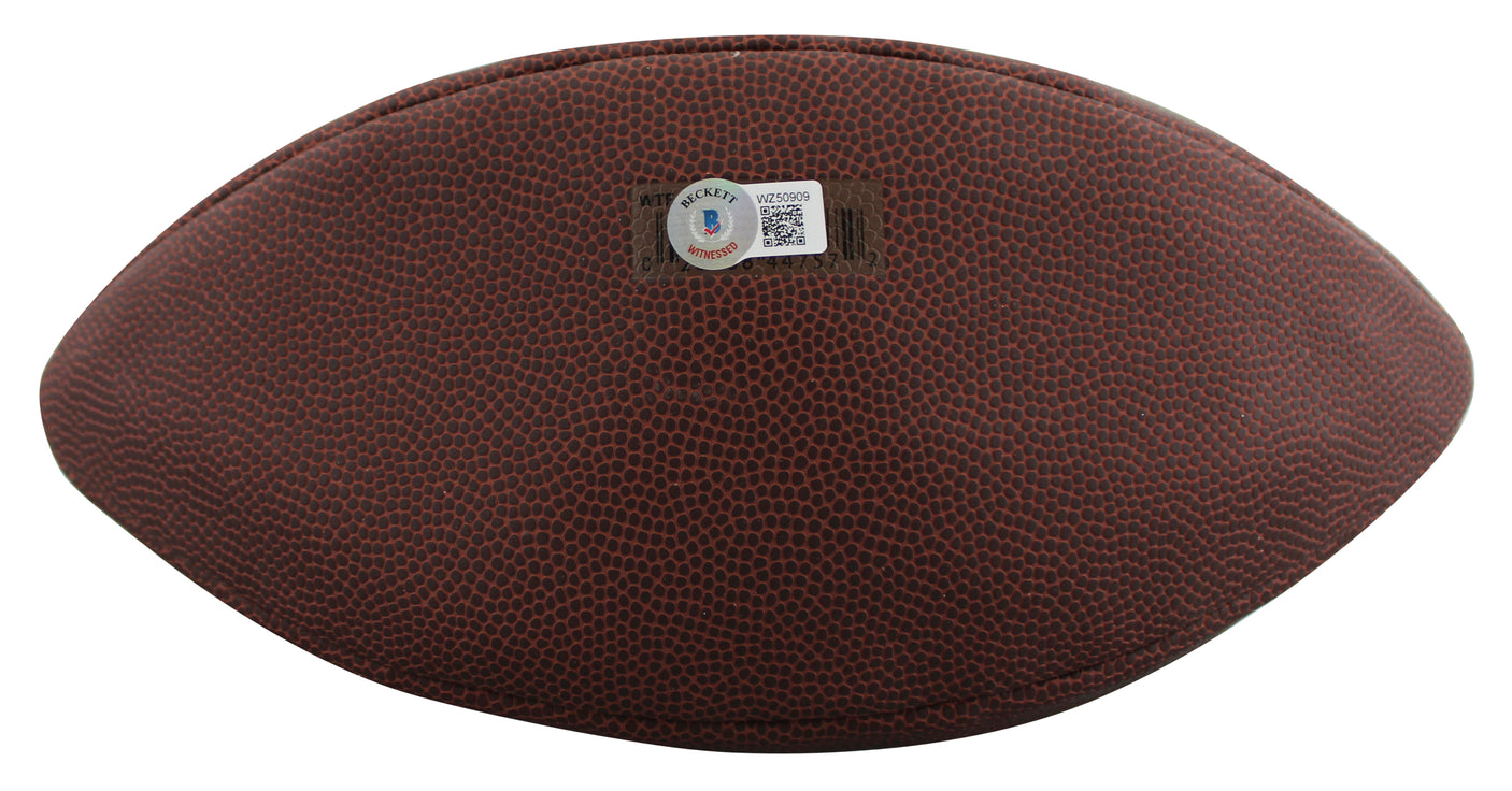 Cowboys Miles Sanders Signed Wilson Super Grip Football BAS Witnessed #WZ50909