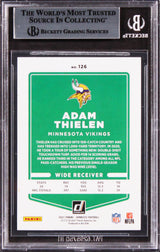 Vikings Adam Thielen Authentic Signed 2021 Donruss #126A Card BAS Slabbed