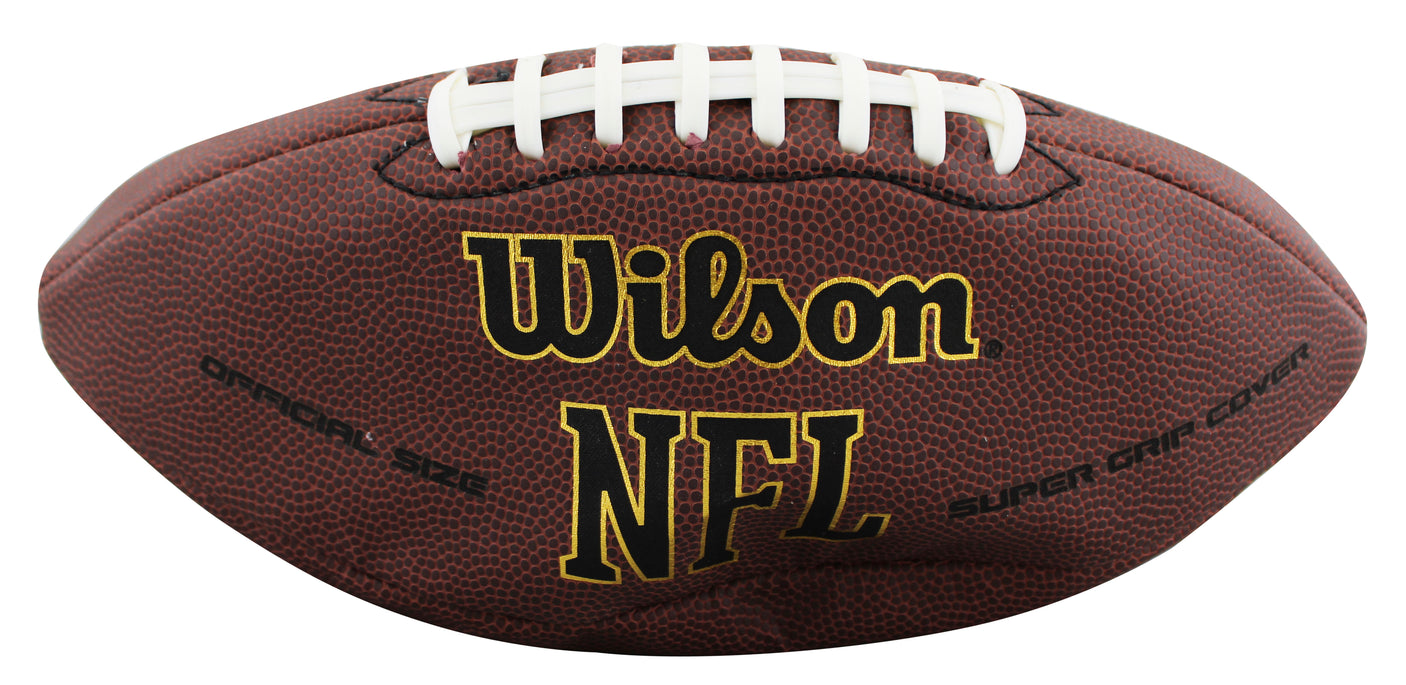 Cowboys Miles Sanders Signed Wilson Super Grip Football BAS Witnessed #WZ50906