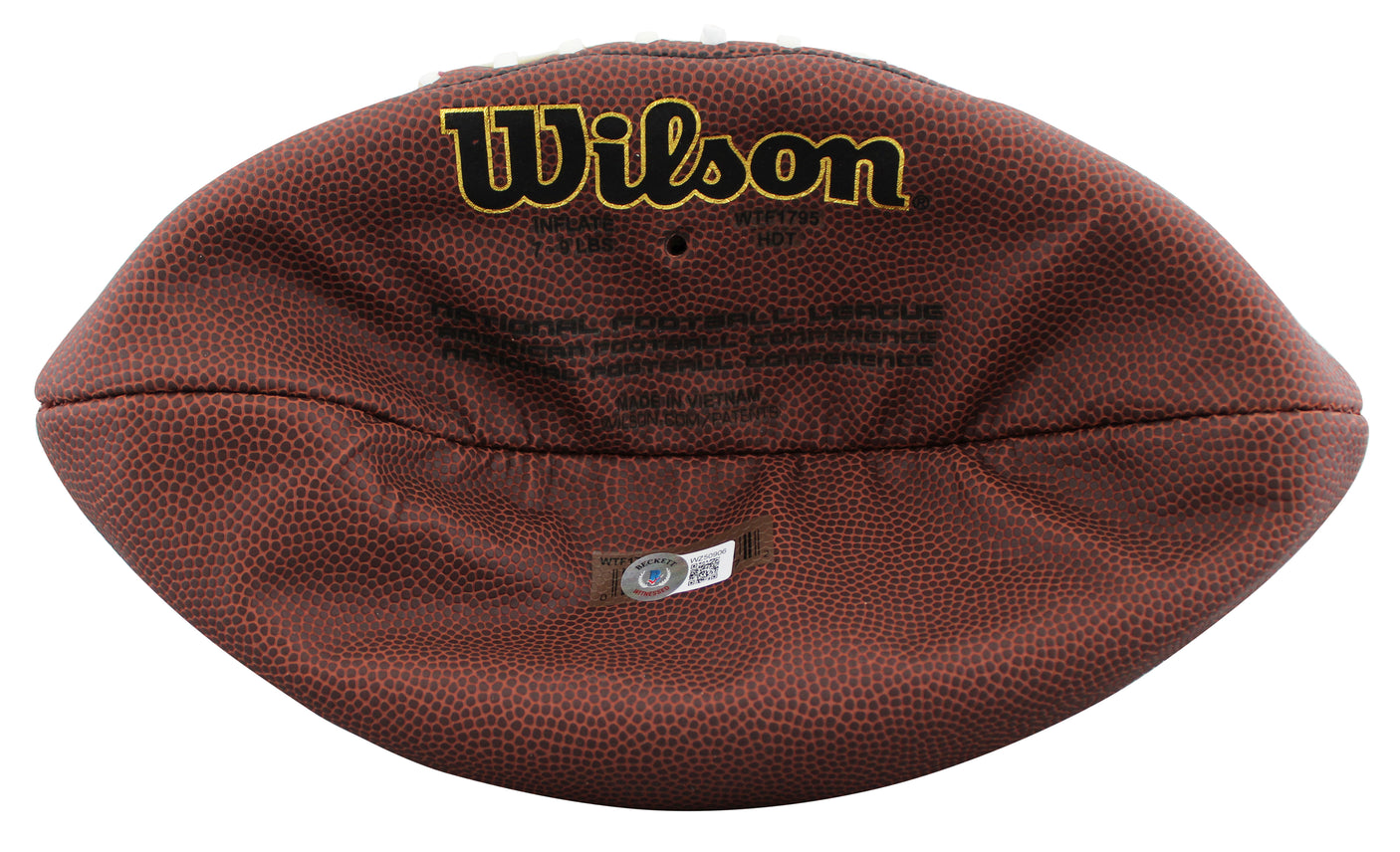 Cowboys Miles Sanders Signed Wilson Super Grip Football BAS Witnessed #WZ50906