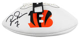 Bengals Boomer Esiason Signed White Panel Logo Football BAS Witnessed #2W882813
