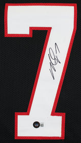 Michael Vick Authentic Signed Black Pro Style Framed Jersey BAS Witnessed