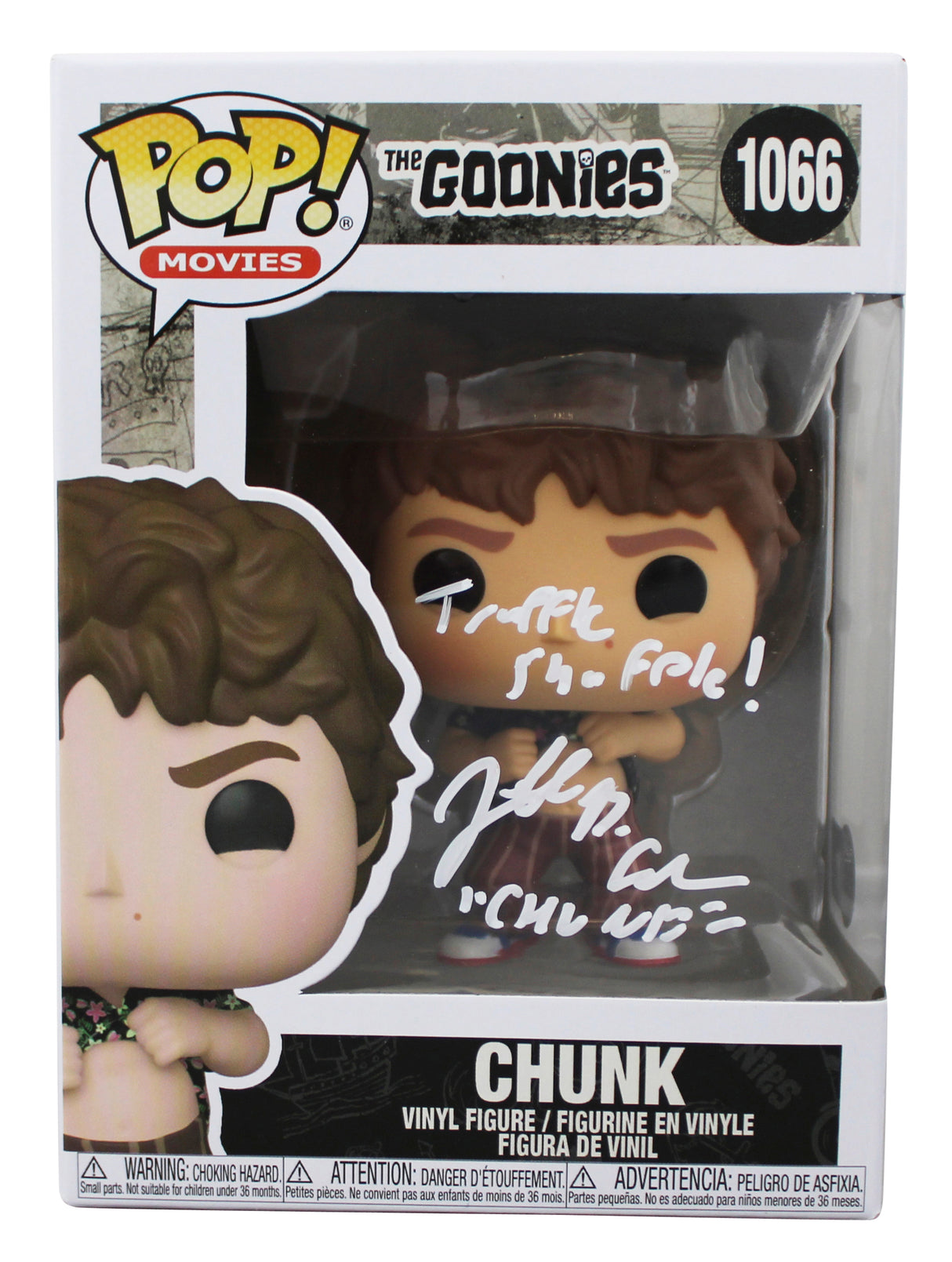 Jeff Cohen The Goonies "2x Insc" Signed Chunk #1066 Funko Pop Vinyl Figure BAS W