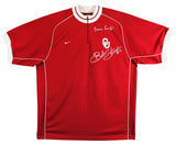 OU Bob Stoops & Barry Switzer Signed Maroon Nike 1/4 Zip Pullover Jacket BAS Wit