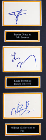 That 70's Show (9) Kutcher, Kunis, Grace, Prepon +5 Signed Framed Display BAS