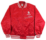 Oklahoma Barry Switzer Signed Maroon Russell Athletic Jacket BAS Witnessed