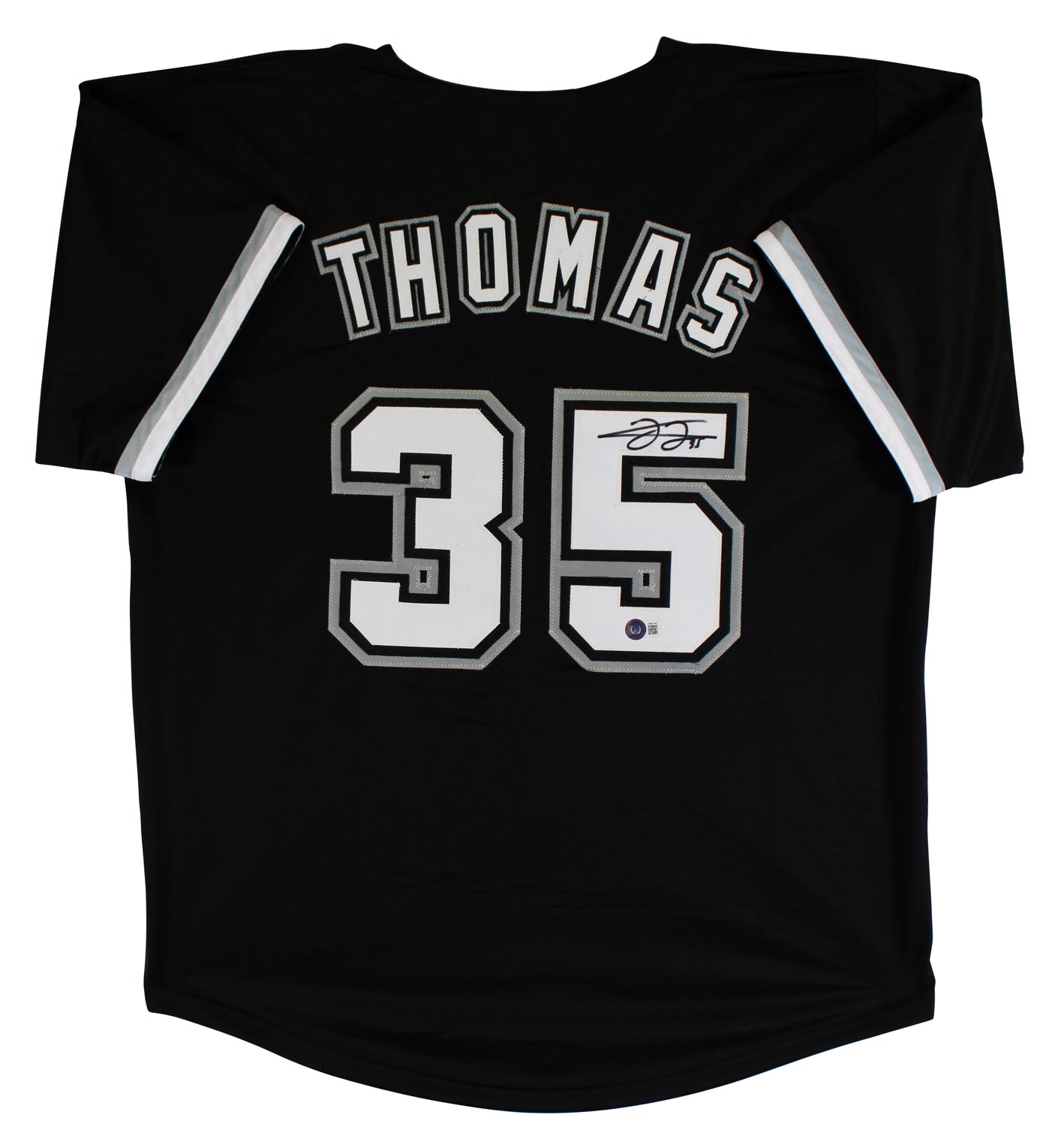 Frank Thomas Authentic Signed Black Pro Style Jersey Autographed BAS Witnessed