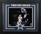 Cowboys Trevon Diggs Signed 11x14 Horizontal Blackout Framed Photo BAS Witnessed