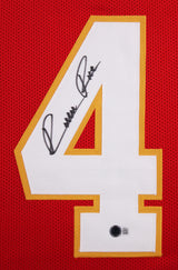 Rashee Rice Authentic Signed Red Pro Style Framed Jersey Autographed BAS