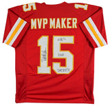 Pat Mahomes Sr. "Who's Your Daddy?" Signed Red Pro Style Jersey JSA Witness