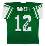Jets Joe Namath Authentic Signed Green Mitchell & Ness Jersey Autographed BAS 2