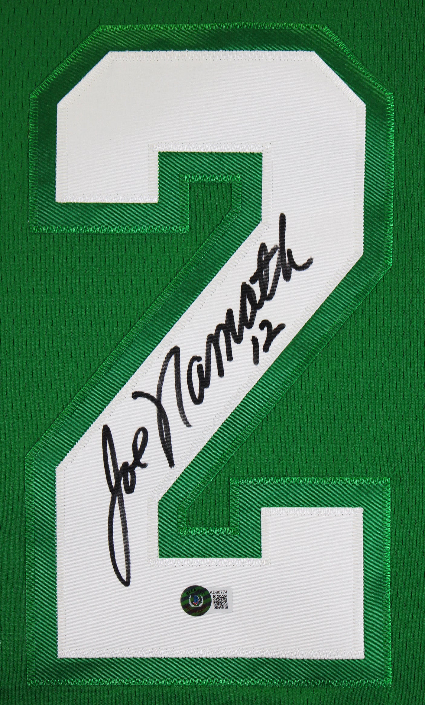 Jets Joe Namath Authentic Signed Green Mitchell & Ness Jersey Autographed BAS 2
