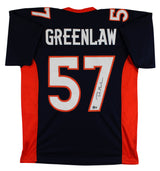 Dre Greenlaw Authentic Signed Navy Pro Style Jersey Autographed BAS Witnessed