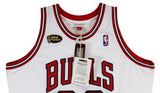 Bulls Michael Jordan Signed 97-98 White M&N HWC Authentic Jersey UDA #BAH60341