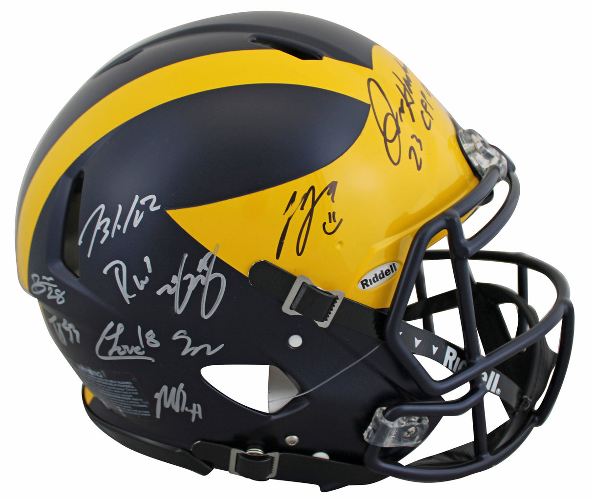 2023 Michigan (20) Harbaugh, McCarthy Signed F/S Speed Proline Helmet Fanatics